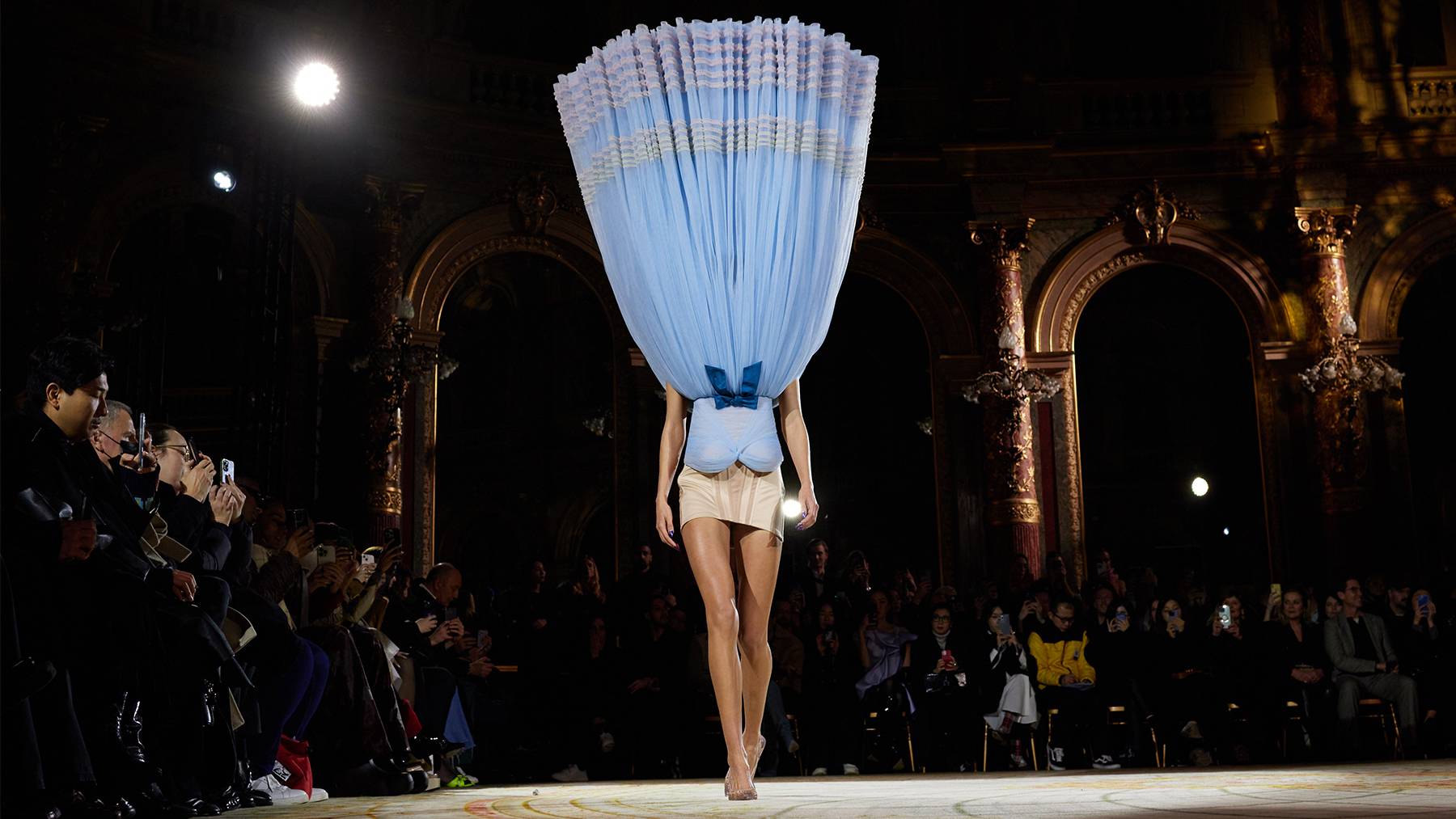 A model walks the runway for Viktor & Rolf's Haute Couture Spring/Summer 2023 show.