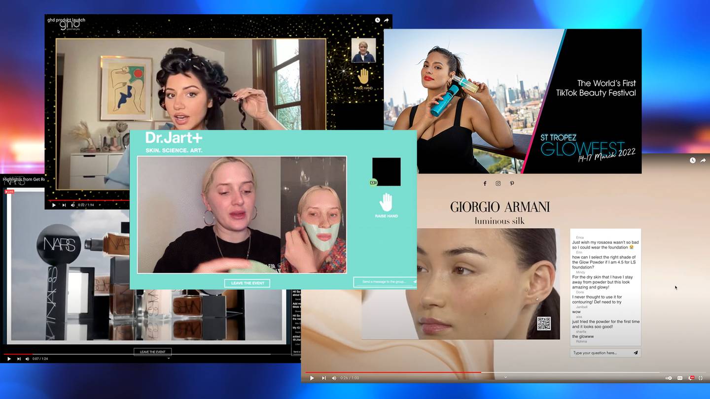 Beauty brands such as Nars, GHD and St. Tropez continue to tap the power of virtual events.